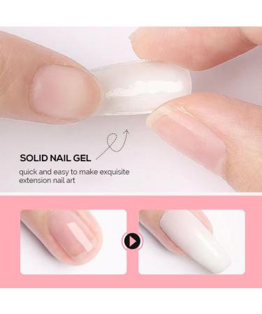 GZMAYUEN Solid Nail Extension Builder Gel 15 ml White Solid Builder Gel for Nails 3D Decoration Nail Sculpture Gel Hard Gel - Buy Online on GoSupps.com