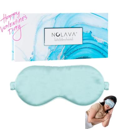 100% 22 Momme Mulberry Silk Sleep Mask - Adjustable Light Blocking Eye Mask for Women | Premium Silk for Side Sleepers | Perfect Gift - Silver Fern - Buy Online on GoSupps.com