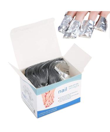 Wandisy May Gifts Nail Polish Removal Wraps 50pcs Cotton Pads 50pcs Nail Polish Removal Wraps Aluminum Foil Wrapping Cotton UV Gel Absorbent Cotton Pads