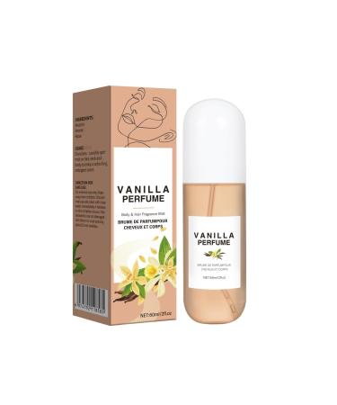Vanilla Hair & Body Mist Long-Lasting Fragrance Spray Vanilla Hair and Body Perfume Spray Gift for Valentine's Day Party Anniversary 2 Pack