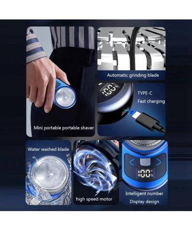 Portable Electric Shaver for Men | Mini Beard Shaver with LCD Display | Rechargeable Travel and Home Use - Buy Online on GoSupps.com