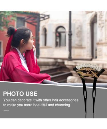 Hairpin Wooden Hair Pin Pearl Hair Pin Stick Women Hair Ornament U Shaped Hair Forks Hanfu Hair Stick Chinese Hair Chopsticks Chignon Bun Hair Acrylic Bride U-clip Japanese-style - Buy Online on GoSupps.com