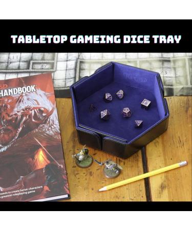Forged Dice Co. 6.5 Inch Magnetic Folding Dice Tray - Portable DND & D&D Dice Game Tray - Quiets Rolling Metal Dice - Purple - Buy Online on GoSupps.com