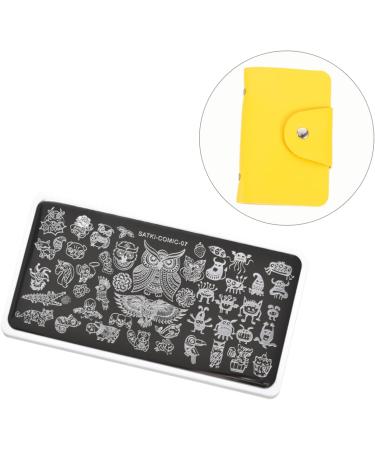 Mikinona 2pcs Nail Art Card Holder Plate Holder Nail Plate Organizer Bag Stamping Plates Organizers Stamping Plates Storage Bag Nail Stamp Nail Art Stamper Pouch Pu Embossed Photo Album Yellow 14.5X9.5X1.8CM - Buy Online on GoSupps.com