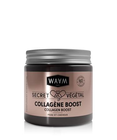 WAAM Cosmetics Mon Secret V g tal Collagen Boost Dietary Supplements Naturally Derived Ingredients Skin and Hair Tone & Radiance Vegan 60 Capsules