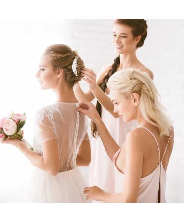 5-Piece Gold Bridal Wedding Hair Comb Set with Pearl Pins - Vintage Hair Accessories for Brides, Bridesmaids, and Flower Girls - Buy Online on GoSupps.com