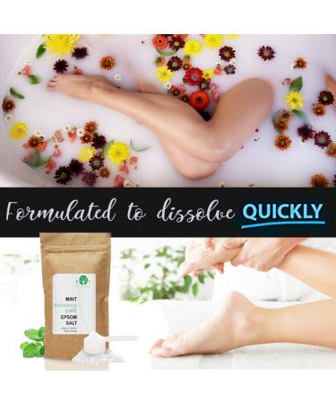 B.O.T Cosmetics & Wellness Epsom Bath Salt 500g with Peppermint Oil | Tired Legs Relief & Skin Care | Boost Blood Circulation with Magnesium Potassium Calcium - Buy Online on GoSupps.com