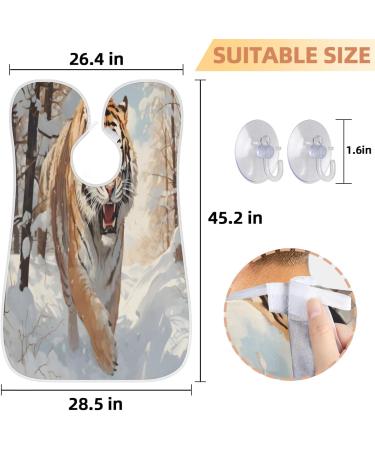 Forest Tiger Beard Bib Apron - Men's Beard Hair Catcher for Shaving | Perfect Gift for Dad & Husband - Suction Cups Included - Buy Online on GoSupps.com