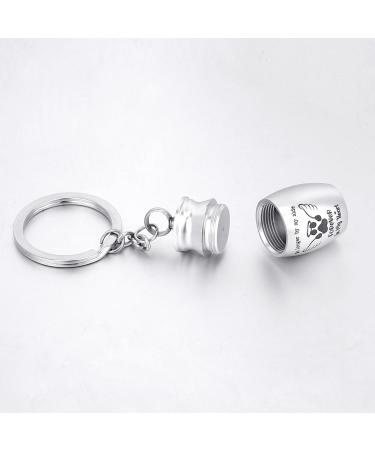 Partideal Pet Urns Keychain Dog Paw Cremation Urn Keyring Double Sided Dog Urn Memorial Keychain Always in My Heart for Pet Cremation Jewellery Pend Paw Print Memorial Urn - Buy Online on GoSupps.com