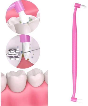 Gralara Dual-Ended Pet Dental Brush for Cats and Dogs - Ergonomic Design for Easy Cleaning Pink - Buy Online on GoSupps.com