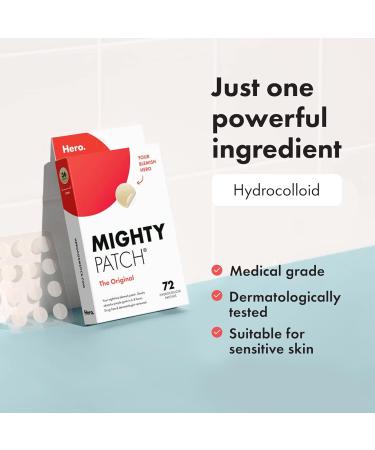 Mighty Patch Original Spot Patches by Hero Cosmetics Day & Night Time Acne Treatment Clear Spot Remover Hydrocolloid Patches Anti Acne Dots Spot Treatment Pimple Stickers - 72 Pimple Patches 72 Pack - Buy Online on GoSupps.com