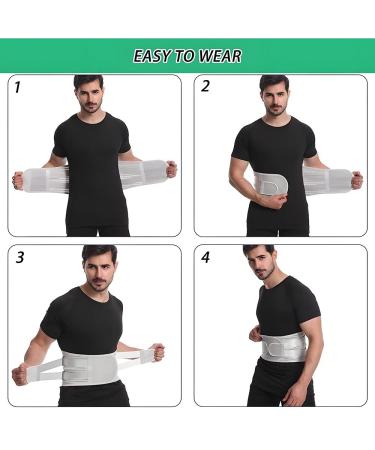 Breathable Adjustable Back Brace | Lumbar Support Belt for Sciatica & Herniated Disc - Small Gray | Pain Relief & Fitness Aid - Buy Online on GoSupps.com