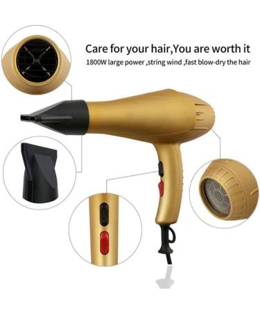 Hair Dryer Powerful AC Motor 2300W Professional Hairdryer Negative Ionic Technology with 2 Air Nozzles Extreme Hairdryer with 3 Heat 2 Speed Settings Fast Drying for Home and Salon Small Gift - Buy Online on GoSupps.com