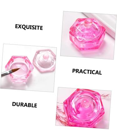 FRCOLOR 10 Pcs Drill Bits for Nails Monomer Dish with Lid Acrylic Nail Tools Acrylic Powder Holder Liquid Monomer Dish for Acrylic Nails Acrylic Liquid Holder Glass Vegetable Bowl Pink 4.3x4.3cmx5pcs Pinkx5pcs - Buy Online on GoSupps.com