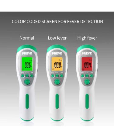 PREVE Non Contact Infrared Forehead Thermometer - Accurate Fever Alarm for Babies, Children, and Adults - Buy Online on GoSupps.com