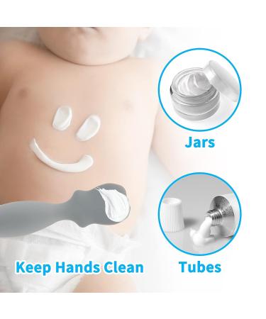 Silicone Baby Diaper Cream Brush Set for Newborn Grooming | Butt Paste Applicator for Infants | Big Blue + Small Grey - Buy Online on GoSupps.com