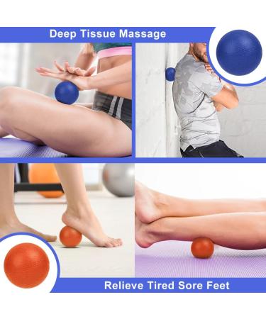 Uraqt Fascia Massage Ball Set - Hedgehog Balls for Muscle Relief | Blue & Orange - Buy Online on GoSupps.com