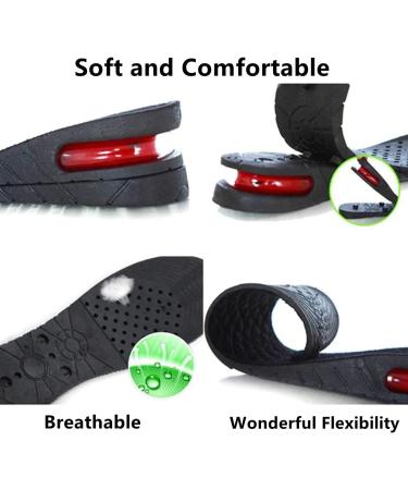 4-Layer Height Increase Insoles for Men and Women - Invisible Shoe Inserts for Taller Look - Air Cushion Heel Lifts - 3.54 Inch Boost - Buy Online on GoSupps.com