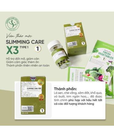 X3 Diet Type 1 Slimming Care for Everyone + Free Fresh Vegetable Detox - 15 Pills - Buy Online on GoSupps.com