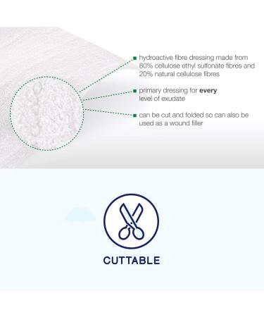 MedHeal Silver Calcium Alginate Ag Dressing 4.25x4.25 - 5 Dressings/Box, Antibacterial & Highly Absorbent - Buy Online on GoSupps.com