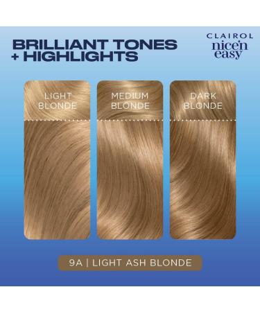 Clairol Nice'n Easy Cr me 9A Light Ash Blonde Hair Dye - Oil Infused, Permanent Formula | 1 Count - Buy Online on GoSupps.com