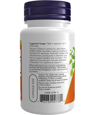 Now Foods Double Strength Silymarin 300mg - 50 Vegan Capsules for Liver Support - Buy Online on GoSupps.com