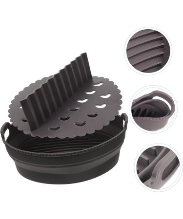 Zerodeko 1 Set Baking Pans Roasting Pan Toaster Oven Pans Silicone Insert for Air Fryer Liner Plug-in Round Light Grey 21.5X21.5cm - Buy Online on GoSupps.com