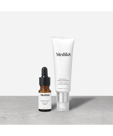 Medik8 Balance Moisturiser with Glycolic Acid Activator 97% Oil-Free Probiotic Mattifier with AHA Surface Perfector 50ml + 10ml - Buy Online on GoSupps.com
