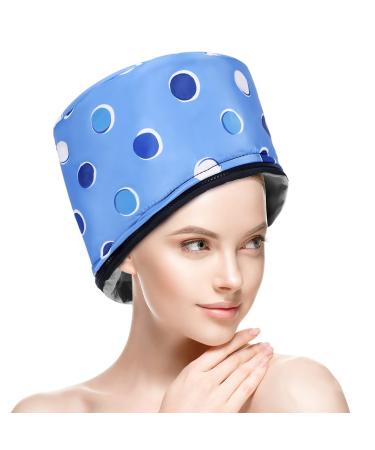 Hair Steamer Deep Conditioning Heat Cap for Natural Hair Home Use 110V Thermal Hot Head Heating Cap for Scalp Treatment Hair Care with Intelligent Protection & Ajustable Drawstring