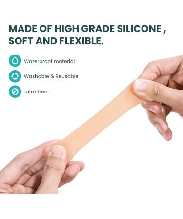 Silicone Toe Protectors - Gel Toe Sleeves with Aloe Vera for Pain Relief & Protection | 4 Pairs Medium Skin Color - Buy Online on GoSupps.com