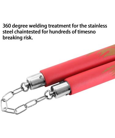 TOPOINT Kids Safe Foam Nunchucks with Steel Chain - Red (1 Pack) - Buy Online on GoSupps.com