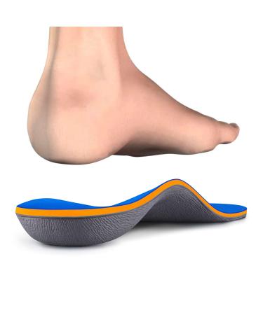 Kelaide Arch Support Insoles Relief Plantar Fasciitis, Comfort Orthotic Inserts for Flat Feet, Feet Pain, Pronation, Shoes Insoles for Men and Women Blue Mens(6-6.5)/Womens(8-8.5)
