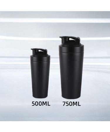 Soynogya Protein Shaker 750ml - Stainless Steel Sports & Fitness Blender for Egg White & Protein - Black - Buy Online on GoSupps.com