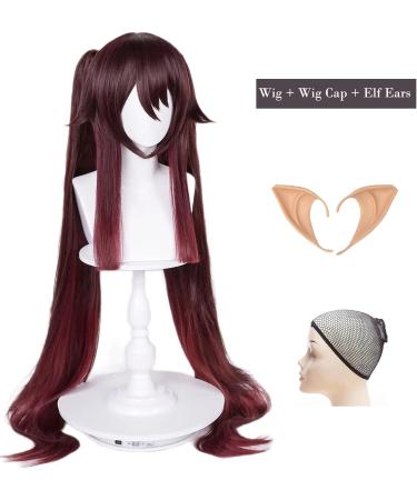 Uniquebe Game Anime Cospaly Wig with Elf Ears & Hair Net for Halloween Costume Hutao - Buy Online on GoSupps.com