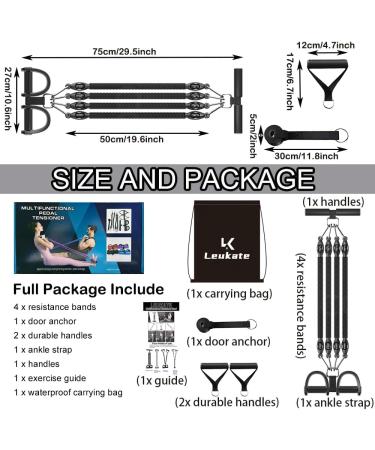 Buy Resistance Bands Set Multifunction Pedal Puller for Home Workout Strength Training Equipment for Men & Women - Black - Buy Online on GoSupps.com