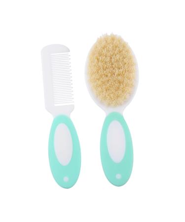FOMIYES 2pcs Baby Brush Set Kids Dandruff Shampoo Kids Suit Infant Hair Brush Head Scrubber Massager Infant Wool Hair Brush Baby Hair Comb Set Abs Green Toddler Hair Brush Kids Hair Brush Green Medium