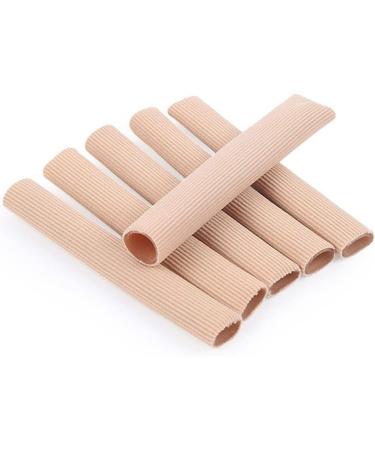 Minkissy Gel Tube Protector for Calluses, Corns, Blisters - Nylon Khaki Toe/Finger Sleeves for Pain Relief and Ingrown Nails - Buy Online on GoSupps.com
