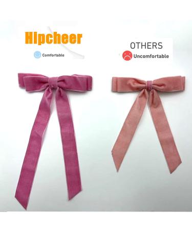 Black Velvet Hair Bows Set - 2 PCS 5 Inch Alligator Clips for Girls, Women, Toddlers - Buy Online on GoSupps.com