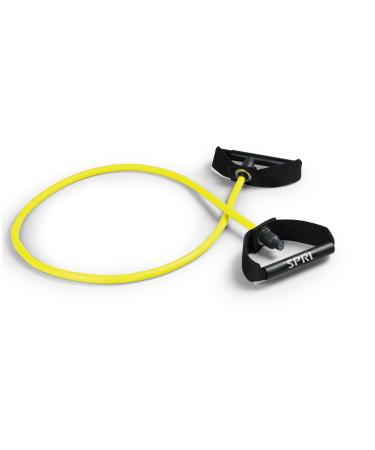 SPRI Xertube Resistance Bands with Handles  All Exercise Cords Sold Separately with Home Gym Workout Fitness Door Anchor Attachment Option Without Door Attachment Yellow Very Light