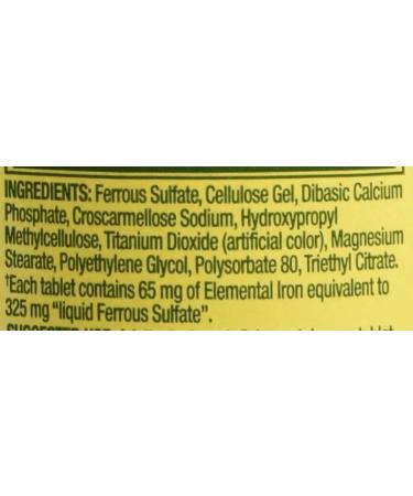 Spring Valley Iron 65mg 200 Tablets - Twin Pack, Equivalent to 325mg Ferrous Sulfate - Buy Online on GoSupps.com