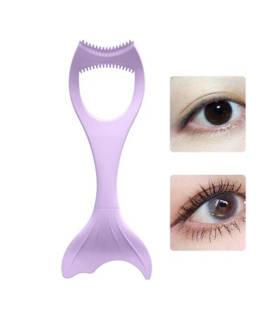 Silicone Makeup Stencil - Multi-Purpose Eyebrow Stencils - Makeup Applicator Tool for Winged Eyeliner Lashes Lip Liner Beauty Ruler Eyeliner Molds Pochy Purple