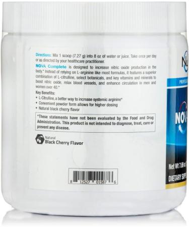 NuMedica NOVA Nitric Oxide Vascular Assist - 7.69 oz Natural Black Cherry Flavor | Boost Circulation & Enhance Performance for Men & Women - Buy Online on GoSupps.com