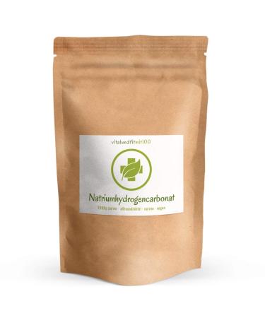 Sodium Hydrogen Carbonate Powder - 1000g Natron E500 - Food Grade Baking Soda - 100% Vegan No Additives - Ideal for Baking & Cleaning - Buy Online on GoSupps.com