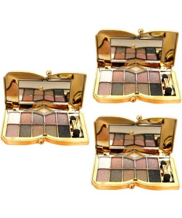 FOMIYES 3pcs Colors Eyeshadow with and Flash Colorful Brush Eye Shadow Makeup Mirror Glitter # - Buy Online on GoSupps.com