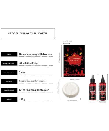  Flkiglm Vampire Blood | Bloody Makeup Kit Liquid Soap Cleanser Face Makeup for Vampire Zombie Costumes Men Women - Buy Online on GoSupps.com