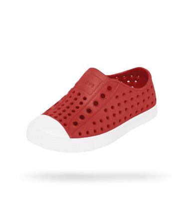 Native Shoes Kids Jefferson Bloom Sneakers for Toddler and Little Kids - Synthetic Upper, Let Little Feet Breathe, and Lightweight Sneakers 11 Little Kid Torch Red/Shell White