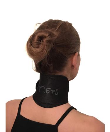 Jefs Neck Brace Self Heating Magnets Natural Healing Chronic Pain Headaches help relieve Whiplash and Tight Neck Muscles Personal Care (Black)