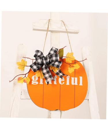 STOBAZA Leaf Pendant Pumpkin Garland Wall Craft Front Decoration Adornment Decor Wreath Door Wooden Maple - Buy Online on GoSupps.com