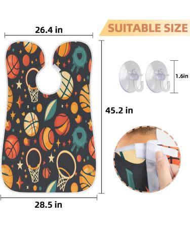 Beard Bib Apron - Beard Hair Catcher for Men | Perfect Father's Day & Christmas Gift | Unique Basketball Rim Design - Buy Online on GoSupps.com