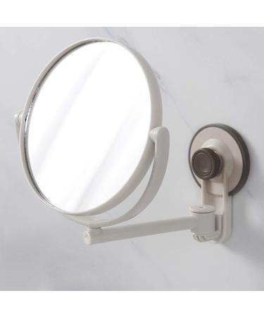 Eduuyvee Bath Mirror Cosmetic Mirror 1X/3X Magnification Suction Cup Adjustable Double-Sided Bathroom Mirror - Buy Online on GoSupps.com